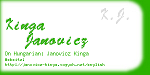 kinga janovicz business card